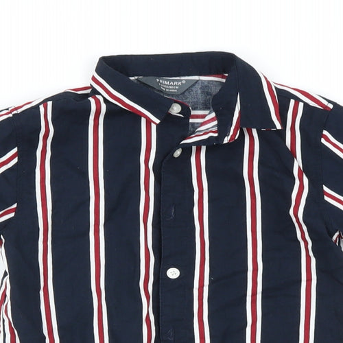 Primark Boys Black Striped  Basic Button-Up Size 2-3 Years