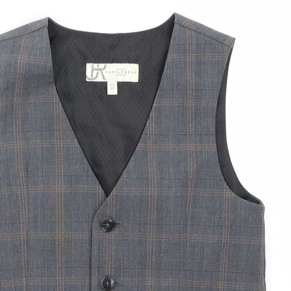 marleybone Boys Grey   Jacket Waistcoat Size 6-7 Years