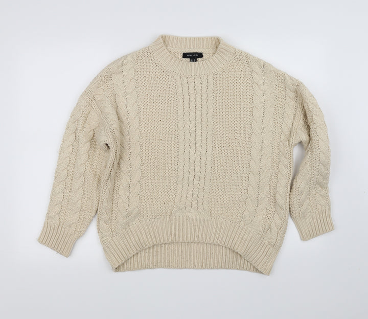 New Look Womens Beige Pullover Jumper Size S