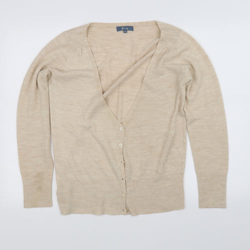 erive Womens Beige   Cardigan Jumper Size 16