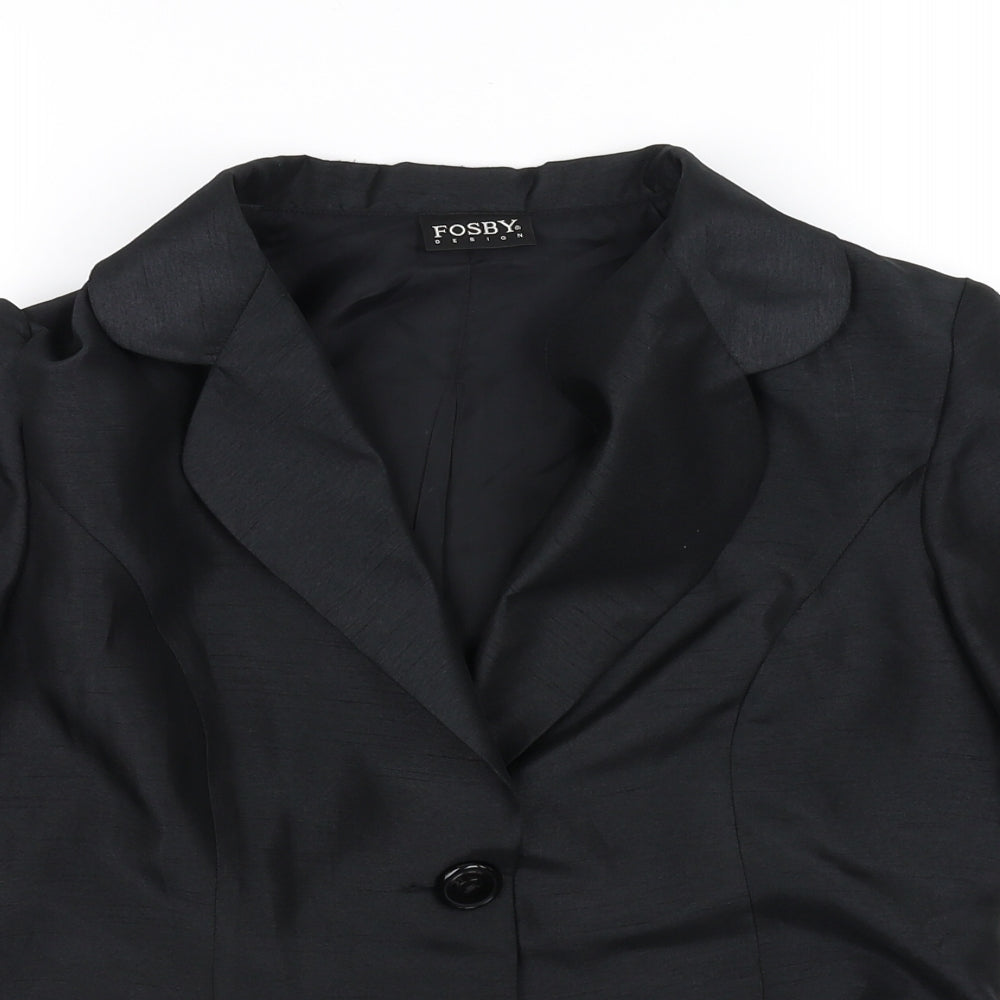 Fosby Womens Black   Basic Blouse Size 14