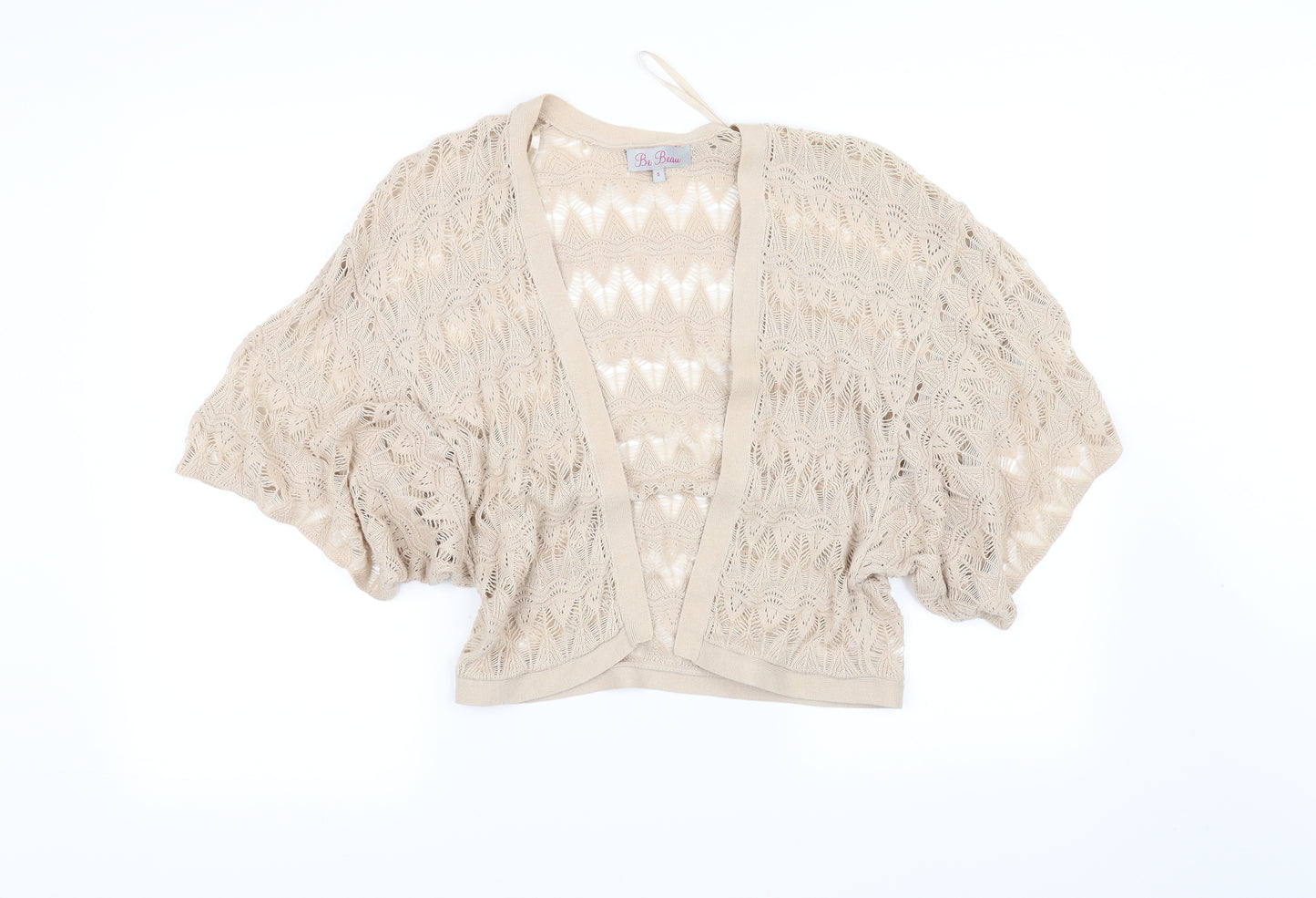 Be beau Womens Beige   Cardigan Jumper Size S