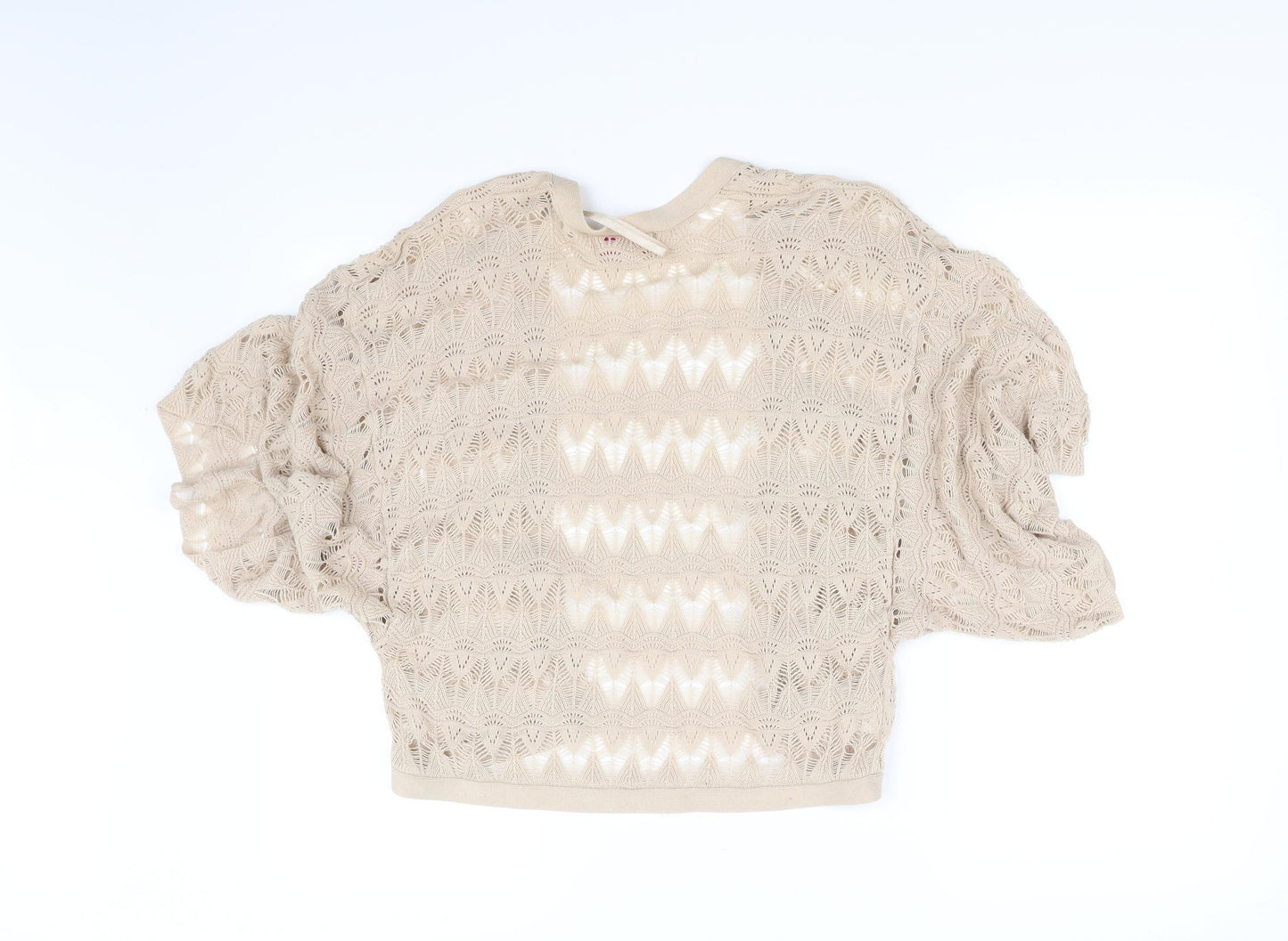 Be beau Womens Beige   Cardigan Jumper Size S