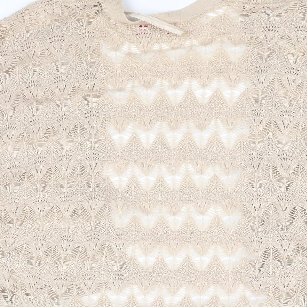 Be beau Womens Beige   Cardigan Jumper Size S