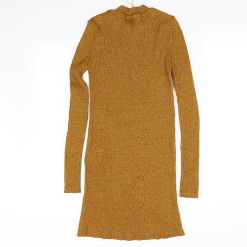 New Look Womens Gold   Fit & Flare  Size 36