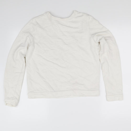 pimkle Womens White   Pullover Sweatshirt Size M