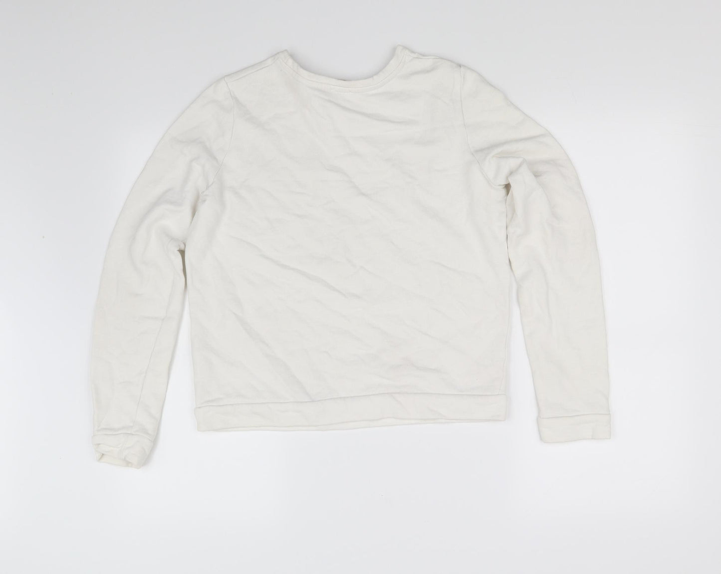 pimkle Womens White   Pullover Sweatshirt Size M