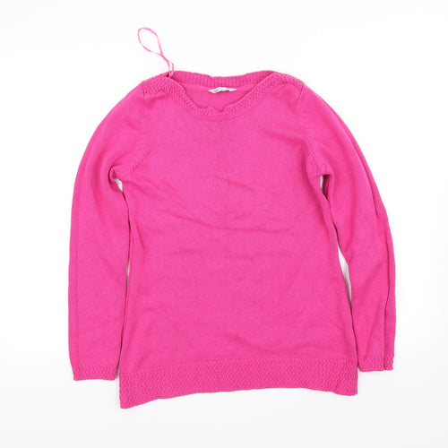 Love knitwear Womens Pink   Pullover Sweatshirt Size 8