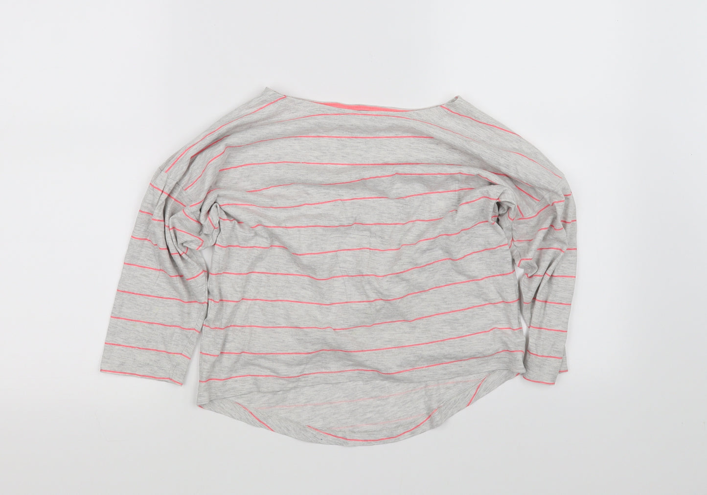 H&M Girls Grey Striped  Basic T-Shirt Size 10-11 Years