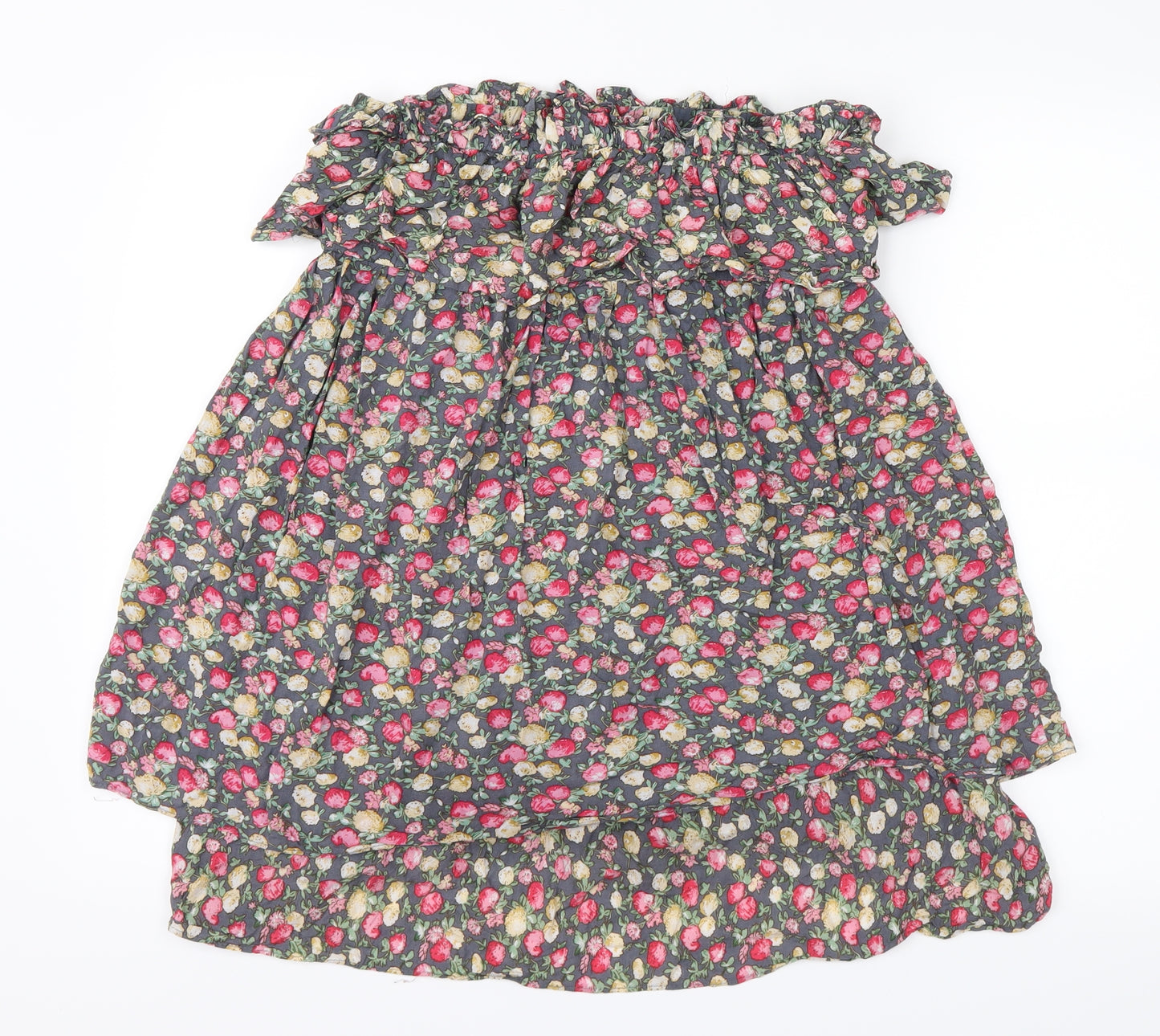 Sweewe Womens Grey Floral  Shirt Dress  Size S