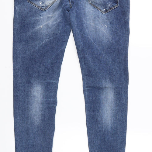 Kiss Pink Womens Blue  Denim Straight Jeans Size 6 L27.5 in