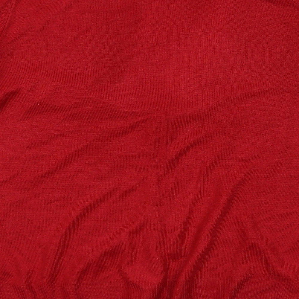 Marks and Spencer Womens Red   Cardigan Jumper Size 16