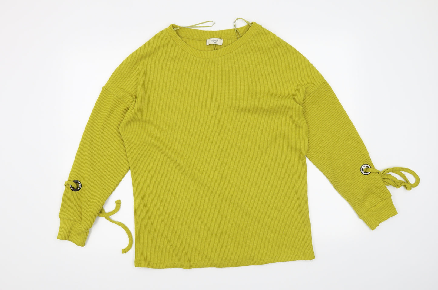 Papaya Womens Yellow   Pullover Sweatshirt Size 12