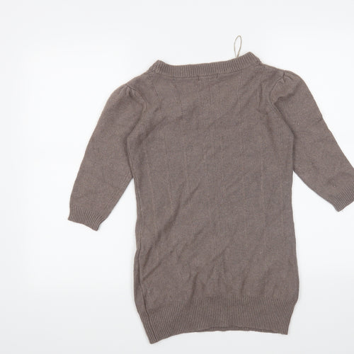 M&Co Womens Brown   Shrug Jumper Size XS