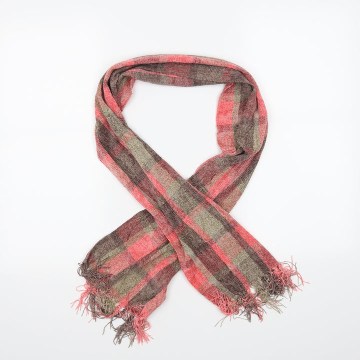 Preworn Womens Pink Check Scarf