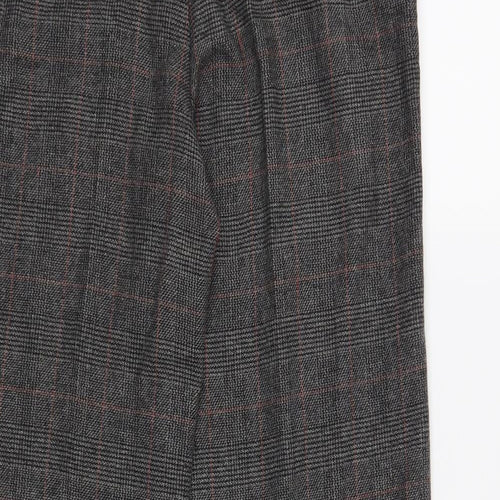 NEXT Womens Grey Check  Trousers  Size 10 L30 in