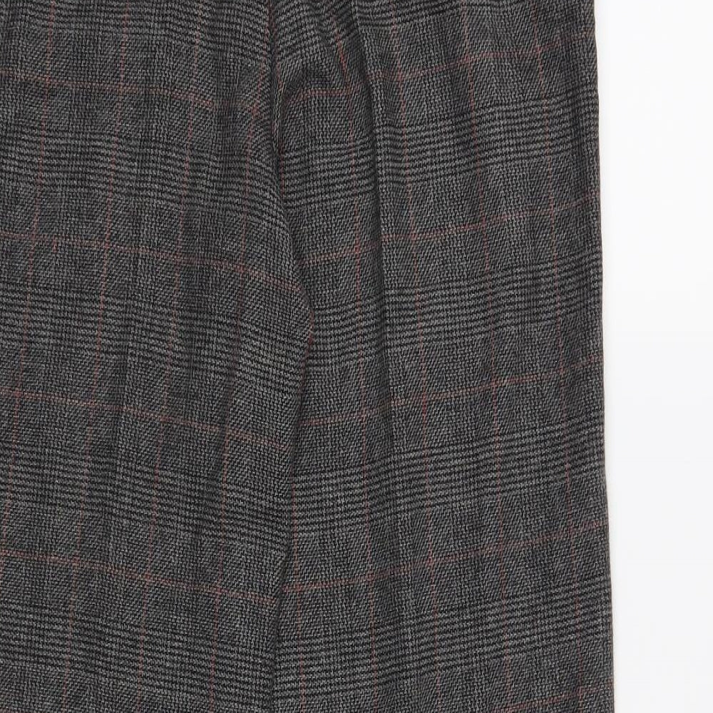 NEXT Womens Grey Check  Trousers  Size 10 L30 in