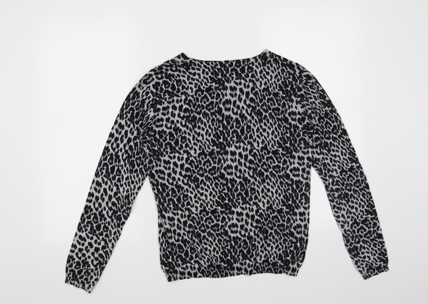 Primark Womens Black Animal Print  Pullover Jumper Size 6