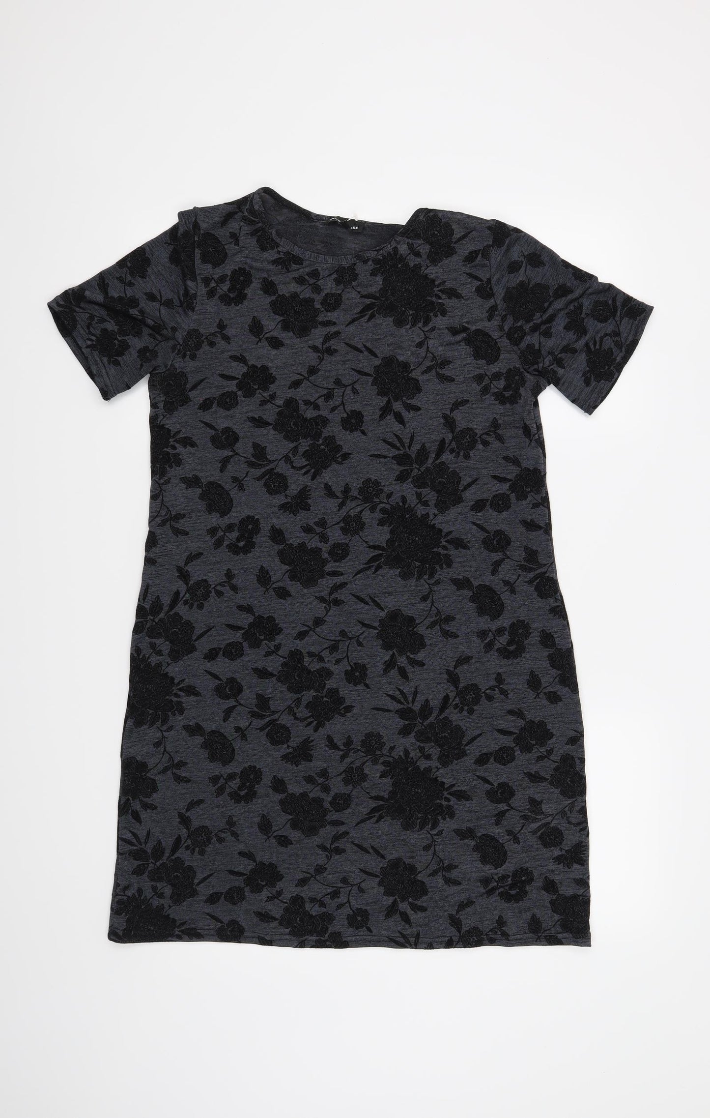 Warehouse Womens Blue Floral  T-Shirt Dress  Size 10