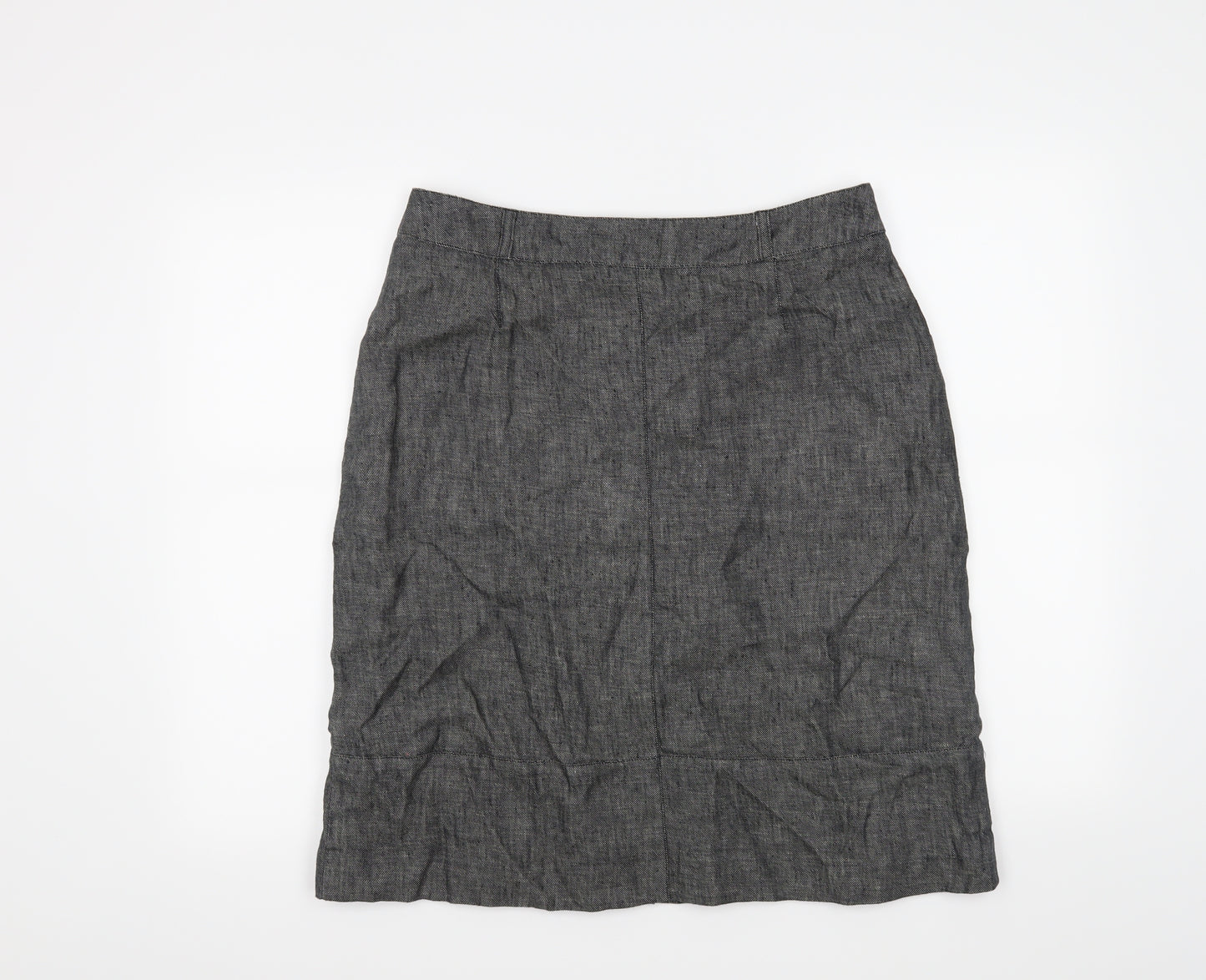 Preworn Womens Grey   A-Line Skirt Size 34 in