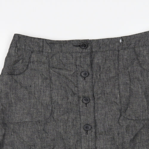 Preworn Womens Grey   A-Line Skirt Size 34 in