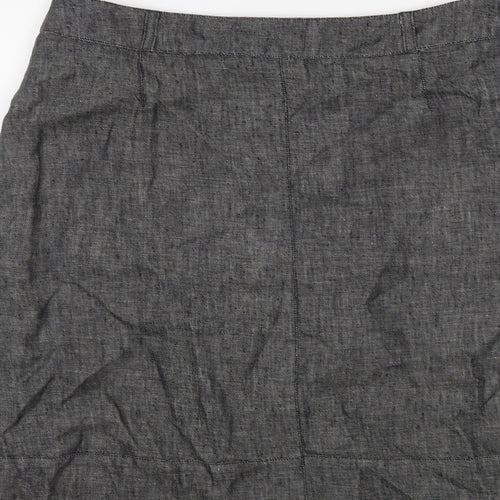 Preworn Womens Grey   A-Line Skirt Size 34 in