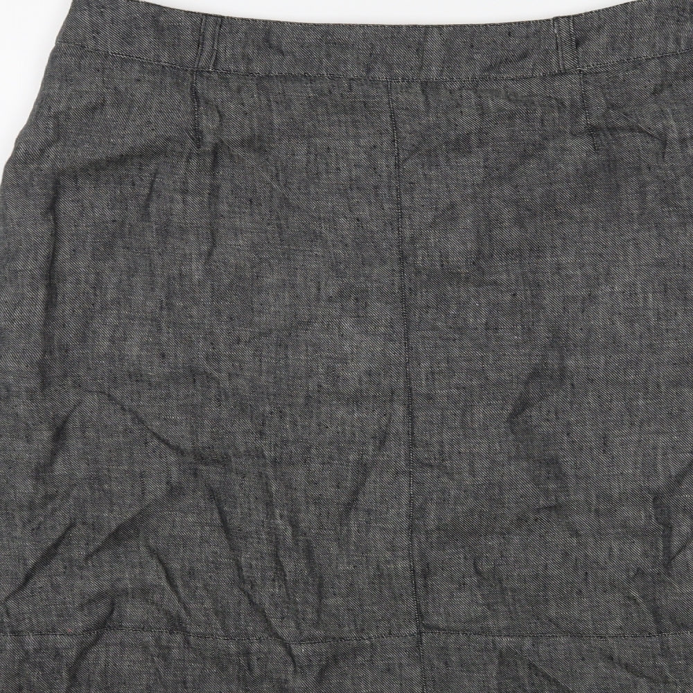 Preworn Womens Grey   A-Line Skirt Size 34 in