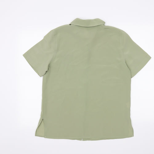 Isabelle Womens Green Floral  Basic Blouse Size 10