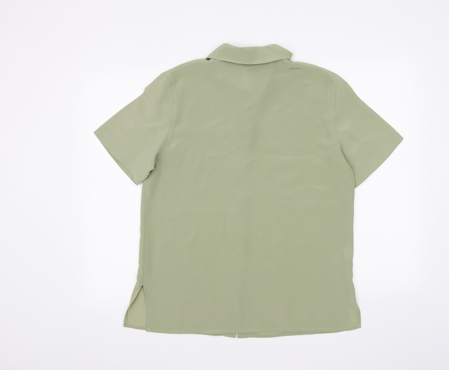 Isabelle Womens Green Floral  Basic Blouse Size 10