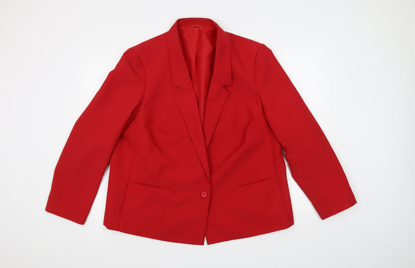 St Michael Womens Red   Jacket Blazer Size 20