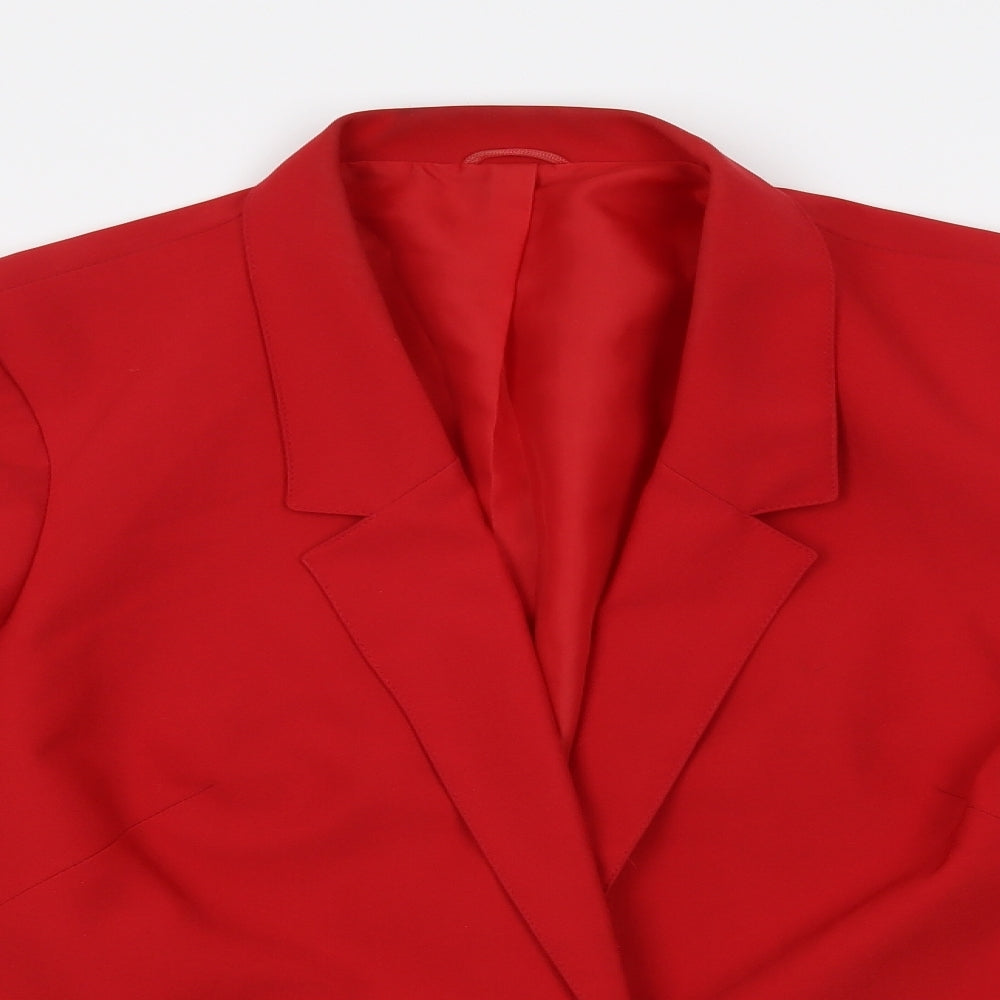 St Michael Womens Red   Jacket Blazer Size 20