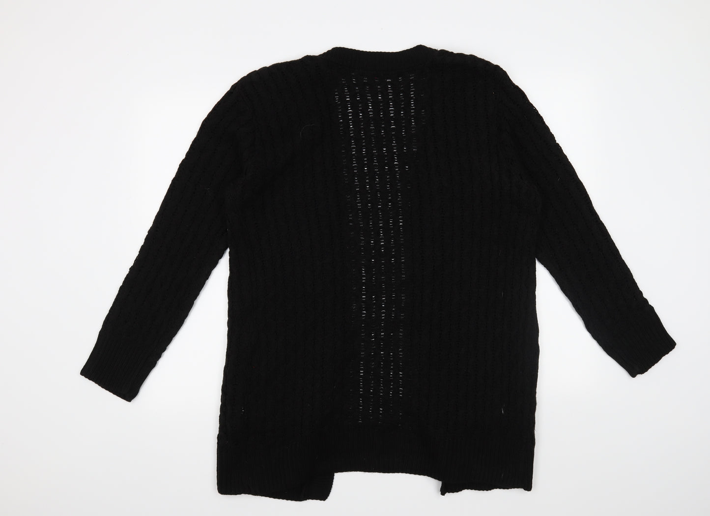 Preworn Womens Black   Cardigan Jumper Size L