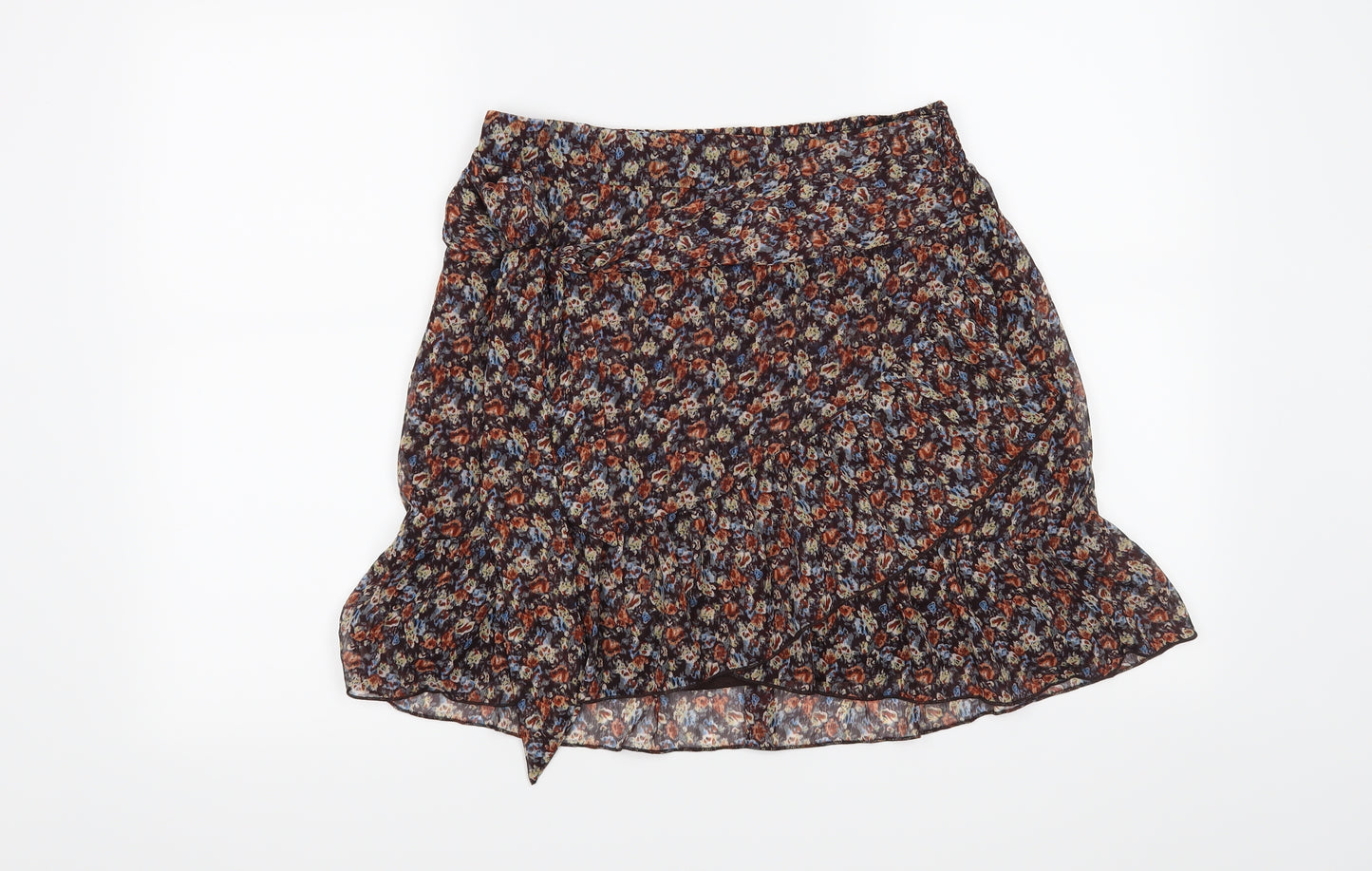 Neo Noir Womens Brown Floral  Mini Skirt Size S