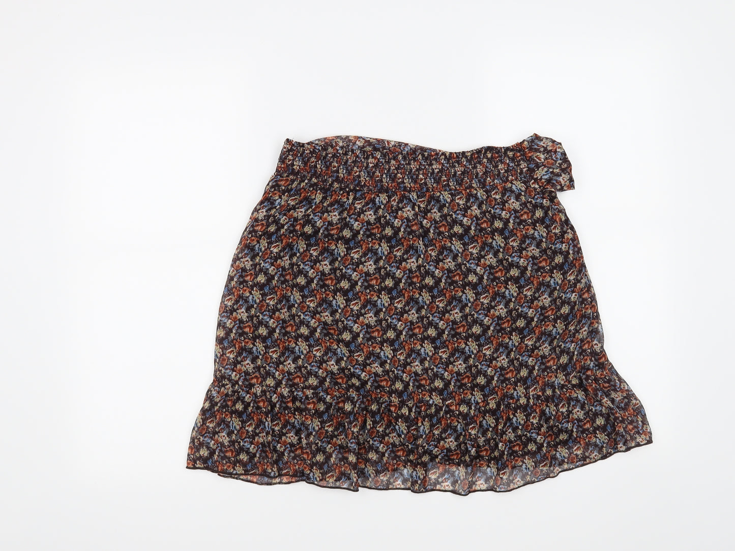 Neo Noir Womens Brown Floral  Mini Skirt Size S