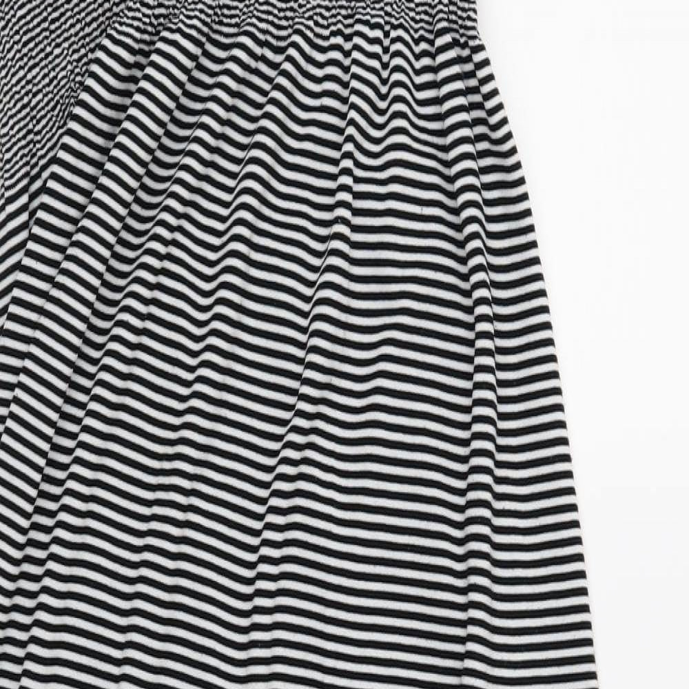 Ocean Club Womens Black Striped  Kaftan  Size 12