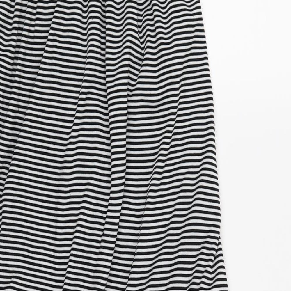 Ocean Club Womens Black Striped  Kaftan  Size 12