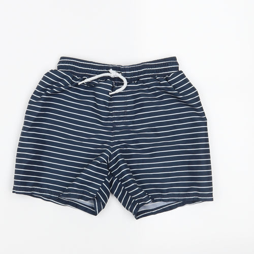 H&M Boys Blue Striped  Bermuda Shorts Size 7-8 Years