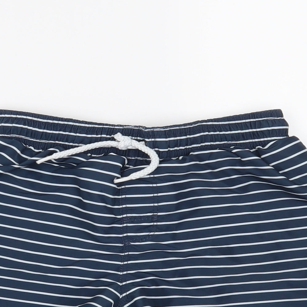 H&M Boys Blue Striped  Bermuda Shorts Size 7-8 Years