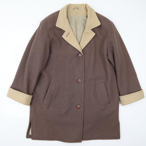 Essentials Womens Brown   Jacket Coat Size 18