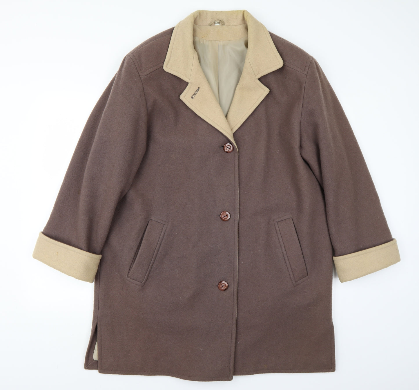 Essentials Womens Brown   Jacket Coat Size 18