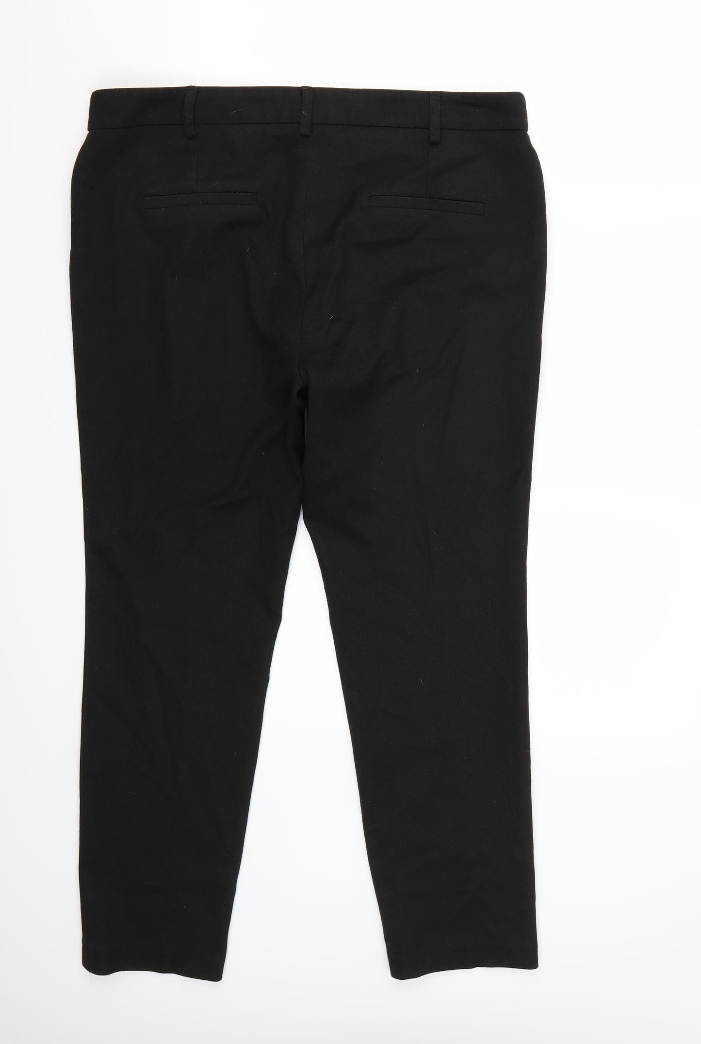 NEXT Womens Black   Chino Trousers Size 14 L27 in