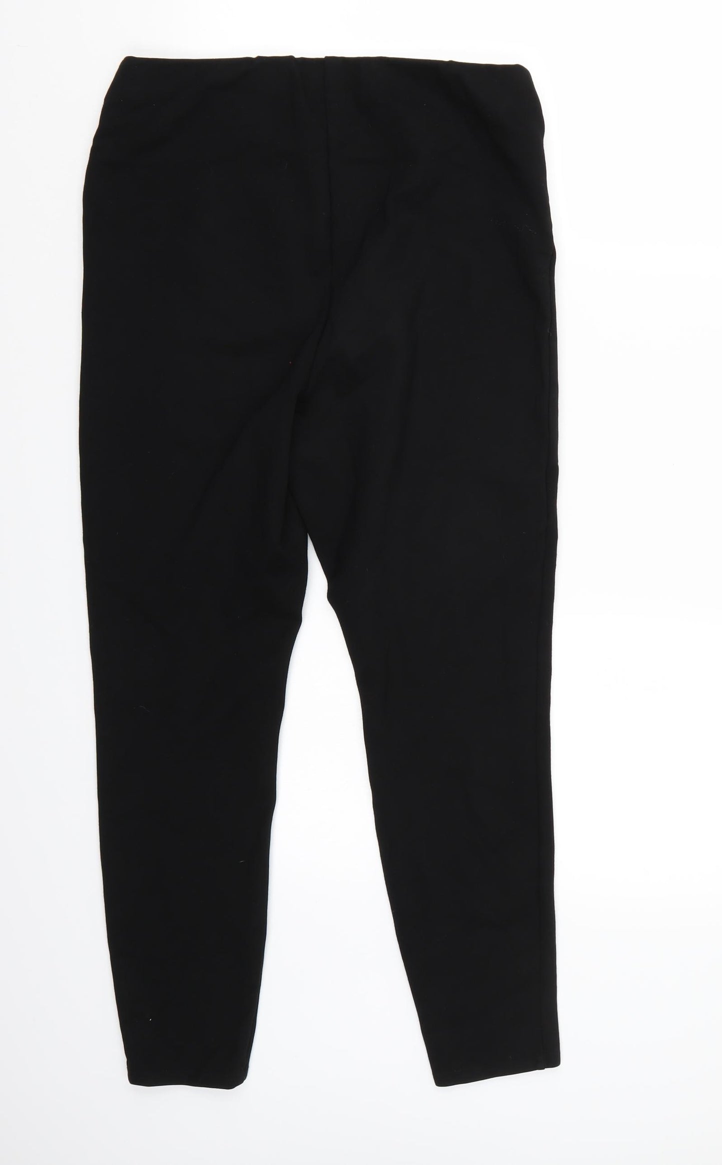 Papaya Womens Black   Cropped Trousers Size 16 L26 in