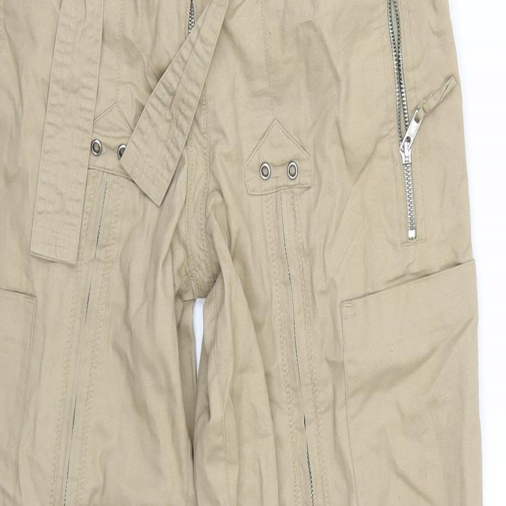 Full Circle Womens Beige   Cargo Trousers Size 8 L30 in