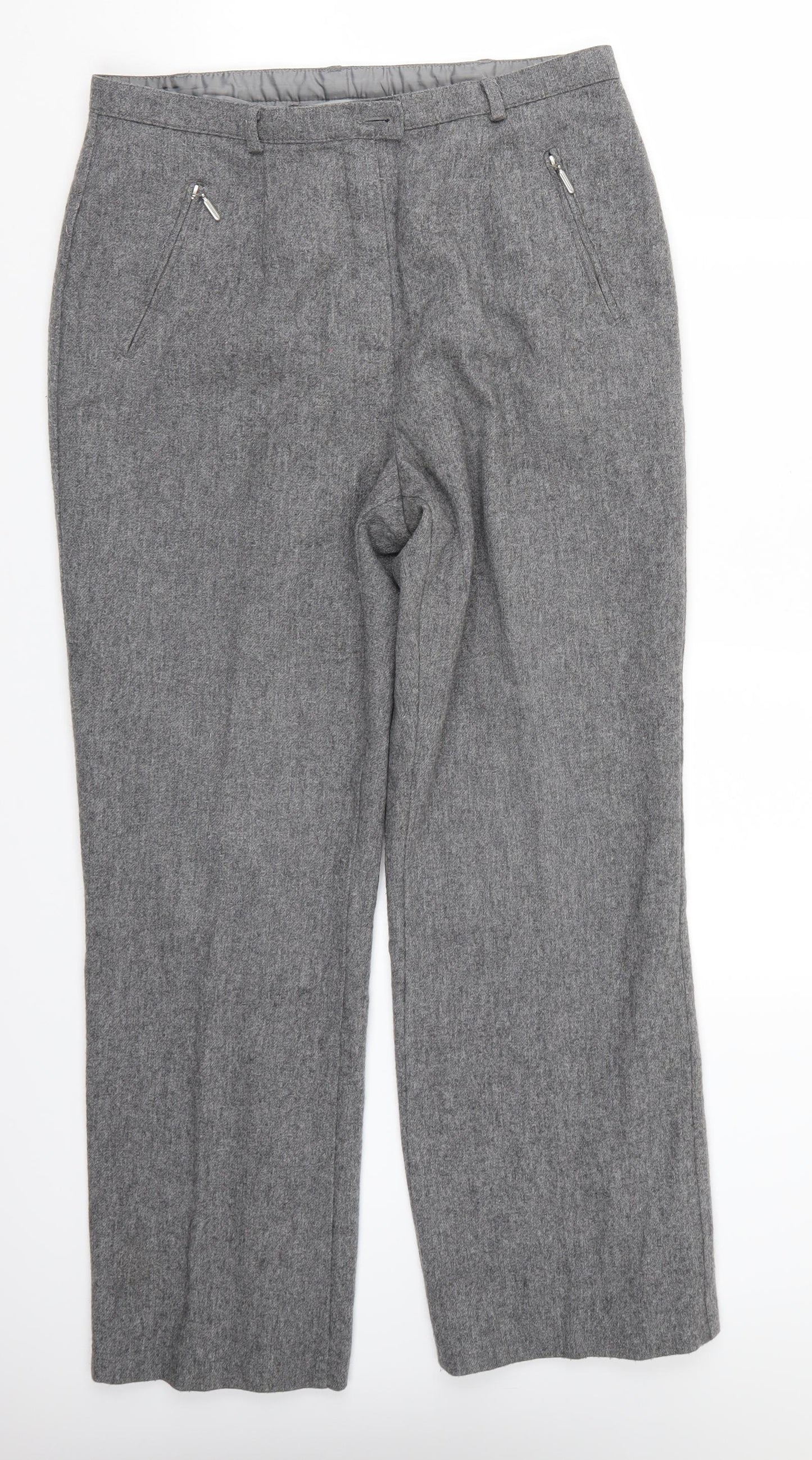 Marks and Spencer Womens Grey   Trousers  Size 14 L28 in