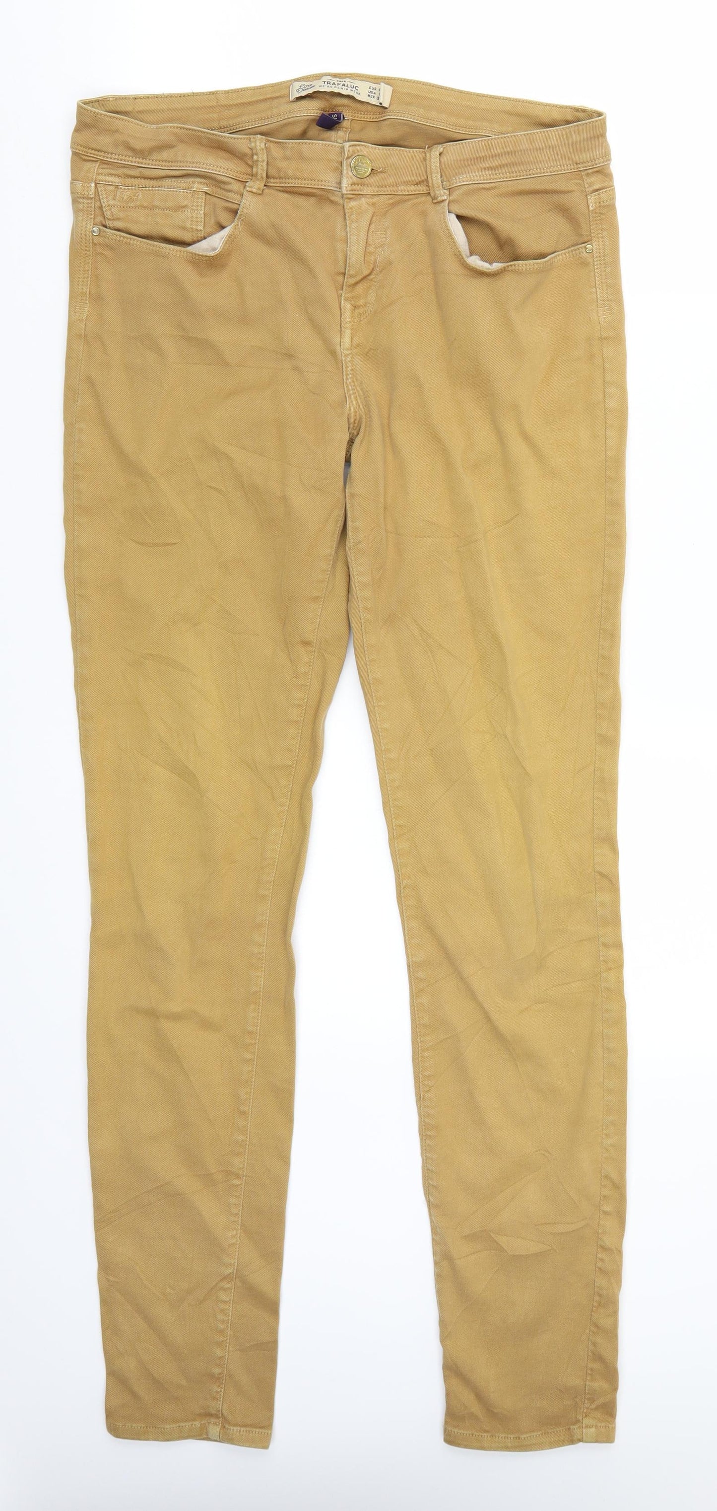 Zara Womens Brown   Skinny Jeans Size 14 L32 in
