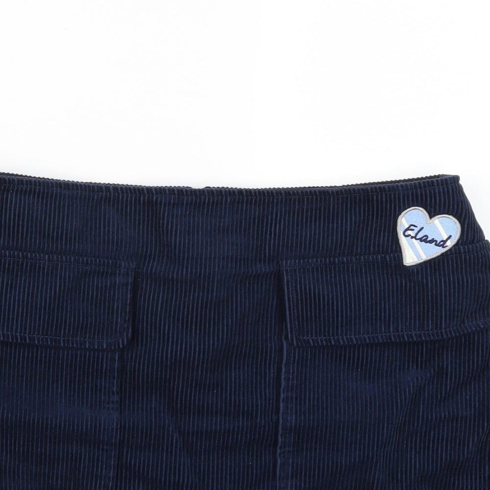 E.land Womens Blue   A-Line Skirt Size 30