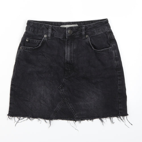 Topshop Womens Black   A-Line Skirt Size 6