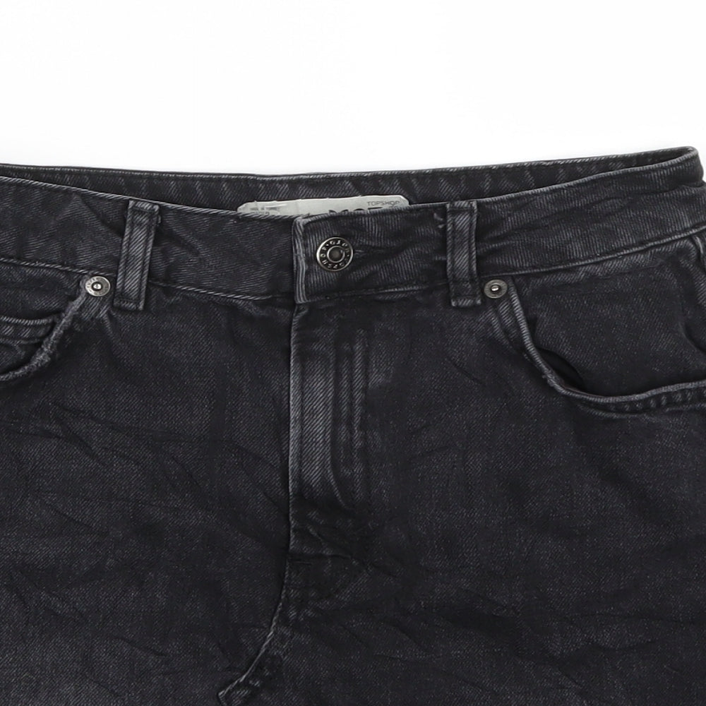 Topshop Womens Black   A-Line Skirt Size 6