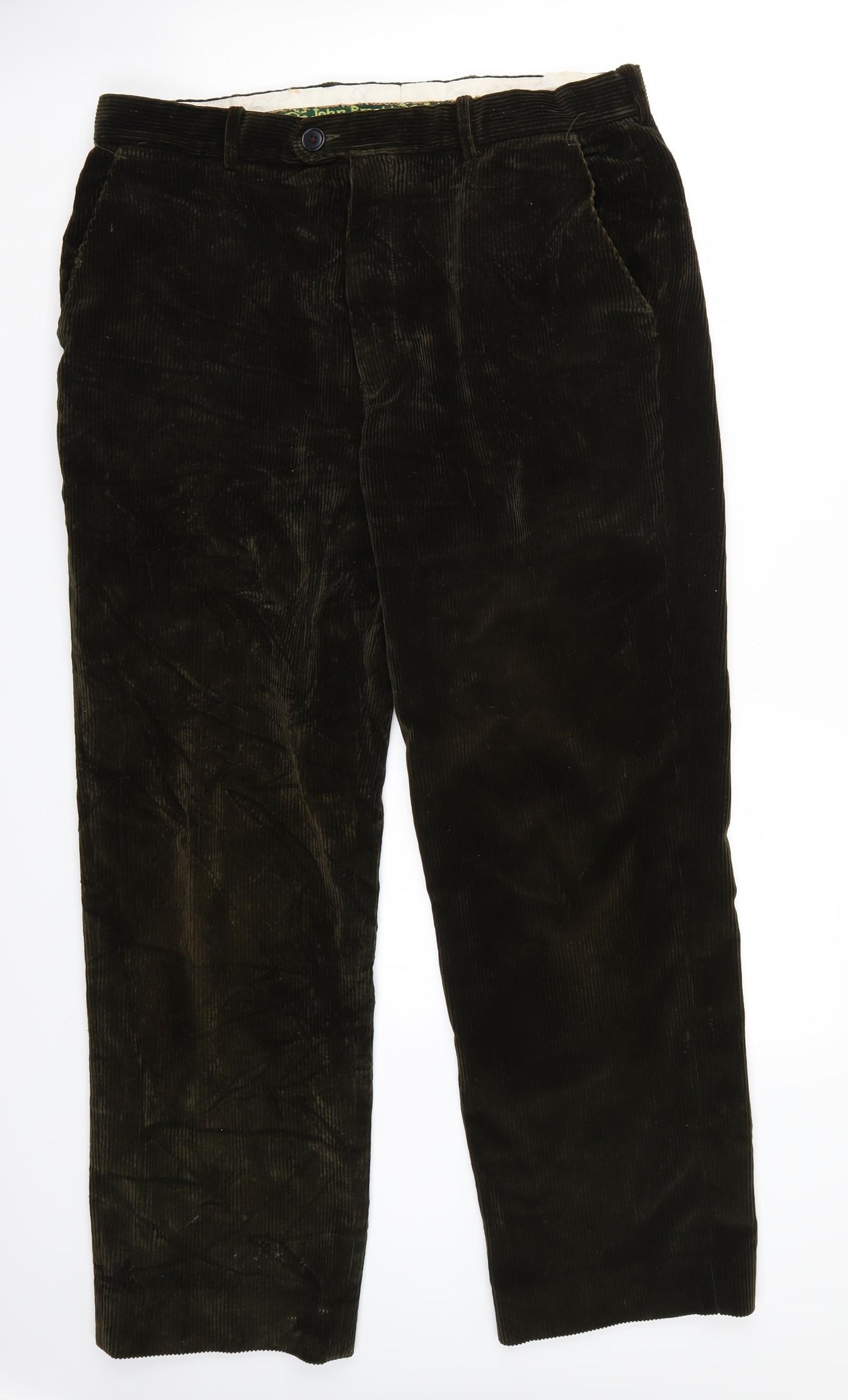 John brocklehurst Mens Green   Cropped Jeans  L30 in