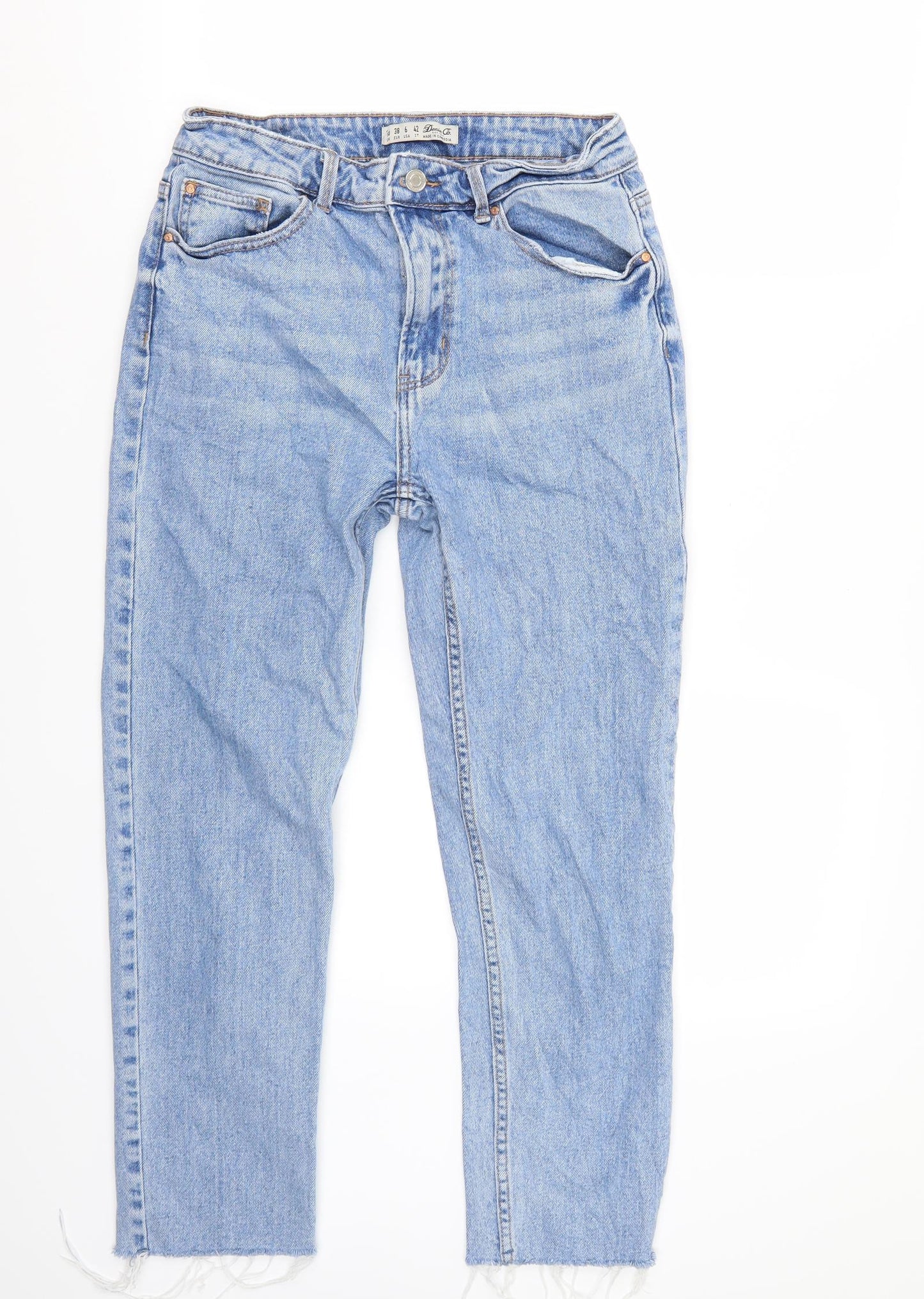 Denim & Co. Womens Blue   Cropped Jeans Size 10 L23 in